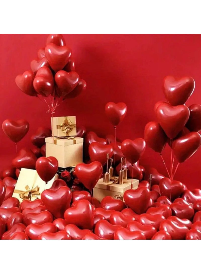 30pcs Red Heart Shaped Balloon With Red Band  - Image 3