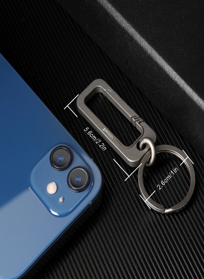 Timissu Titanium Key Ring Key Chain, Belt Key Chain Carabiner Key Chain for Men and Women - Image 3