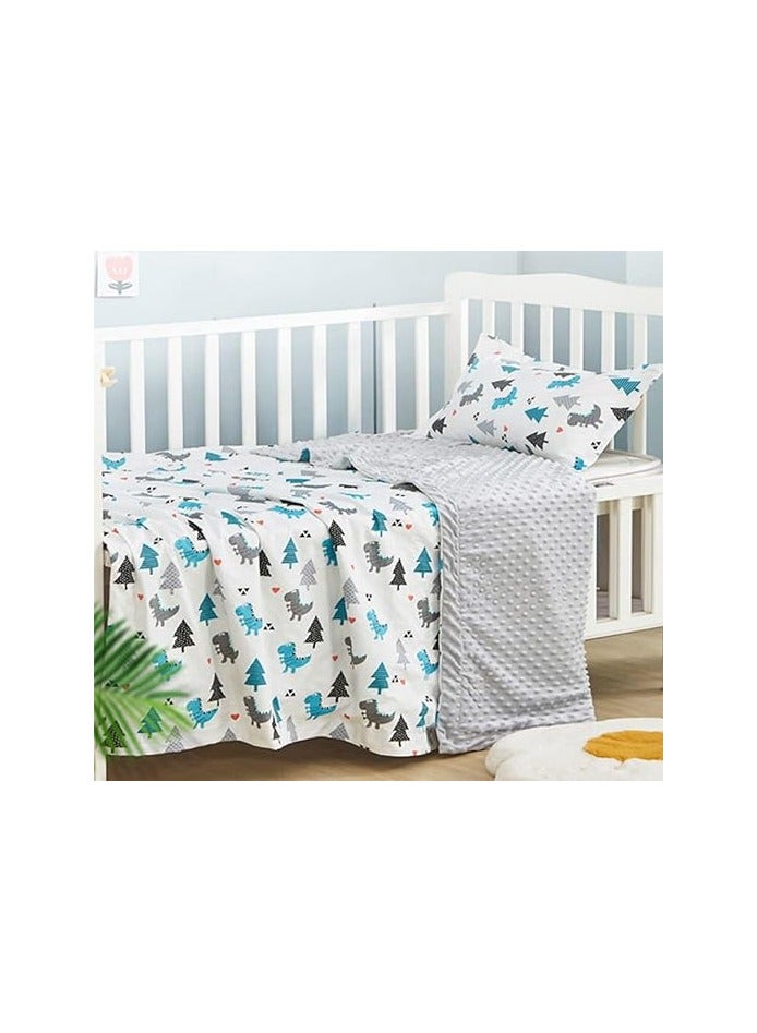 Pixie - Dino Printed Organic Cotton Quilted Blanket - Image 1