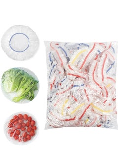 Oasisgalore 100-Pack Reusable Elastic Food Covers, Multi-Colored Plastic Sealing Stretch Lids for Bowls,Dishes,Kitchen Seal Bags  - Image 1