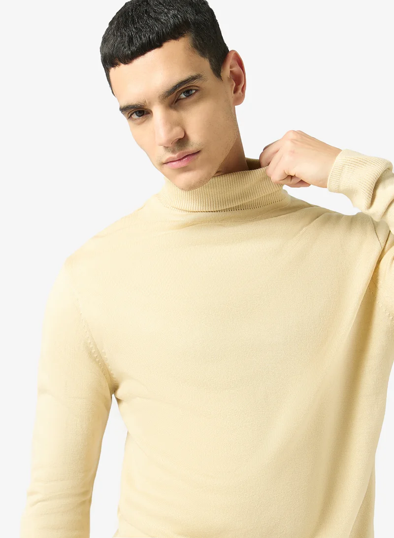 Robert Wood  Casual High Neck Pullover Sweater for Men | Best Price UAE