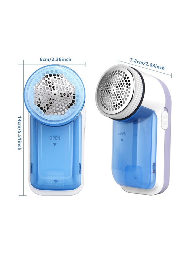 Fabric Shaver, Lint Remover Electric Bobble Remover Larger Size Fluff Remover Powerful Lint Shaver Portable Effectively Remove Fuzz Pill for Clothes (Blue)