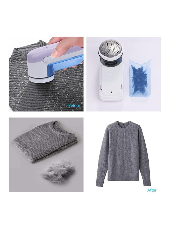 Fabric Shaver, Lint Remover Electric Bobble Remover Larger Size Fluff Remover Powerful Lint Shaver Portable Effectively Remove Fuzz Pill for Clothes (Blue)