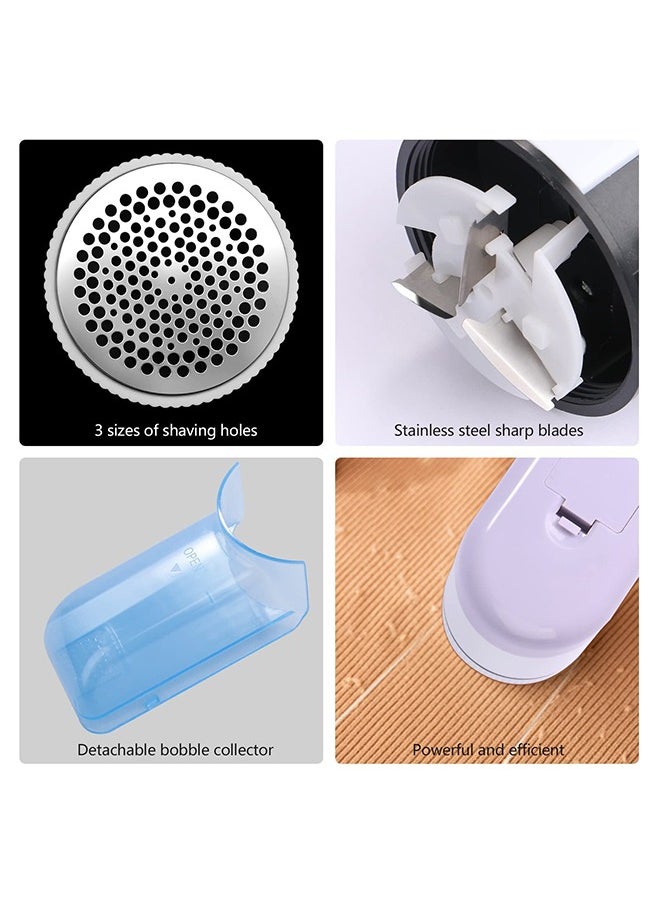 Fabric Shaver, Lint Remover Electric Bobble Remover Larger Size Fluff Remover Powerful Lint Shaver Portable Effectively Remove Fuzz Pill for Clothes (Blue)