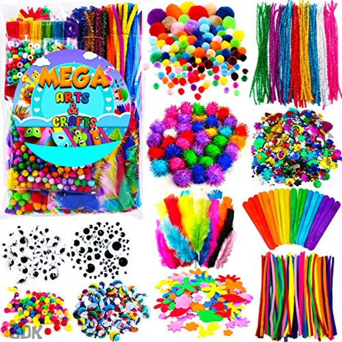 Goody King GoodyKing Arts and Crafts Supplies for Kids 1170Pcs+ Craft Art Supply Kit for Toddlers Kids Craft Supplies & Materials Age 4 5 6 7 8 9 All in One D.I.Y. Crafting School Supplies - Image 4