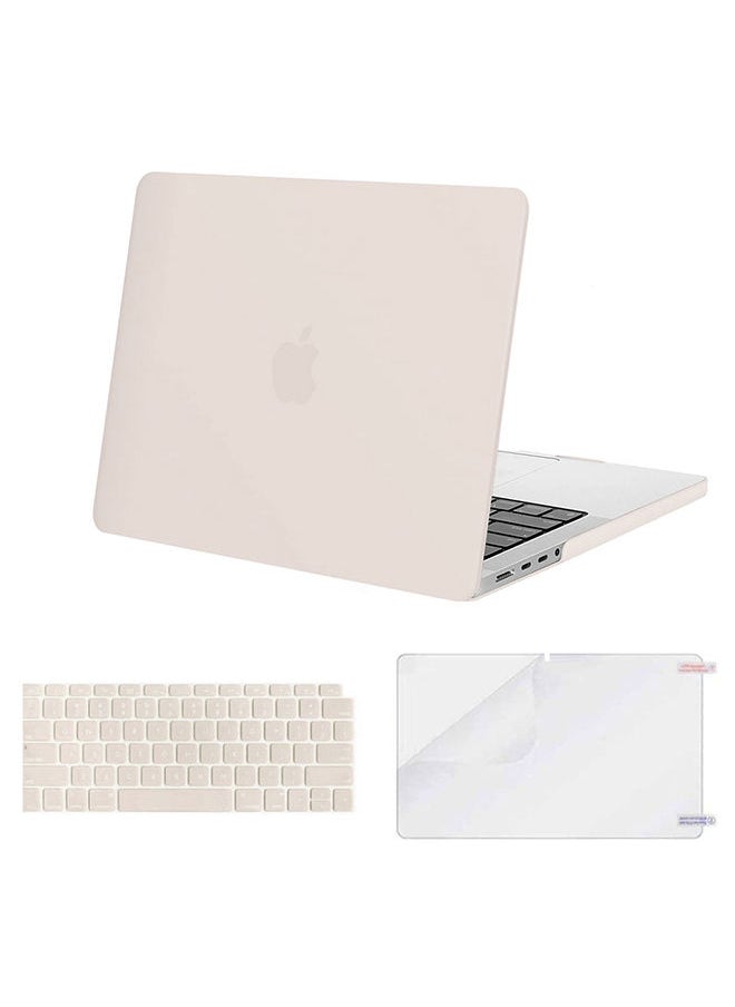 O Ozone - Matte Case For MacBook Pro 14 inch A2442 2021 M1 Pro / M1 Max Chip and Touch ID Plastic Hard Shell Case and Keyboard Cover and Screen Protector - Rock Grey - Image 1