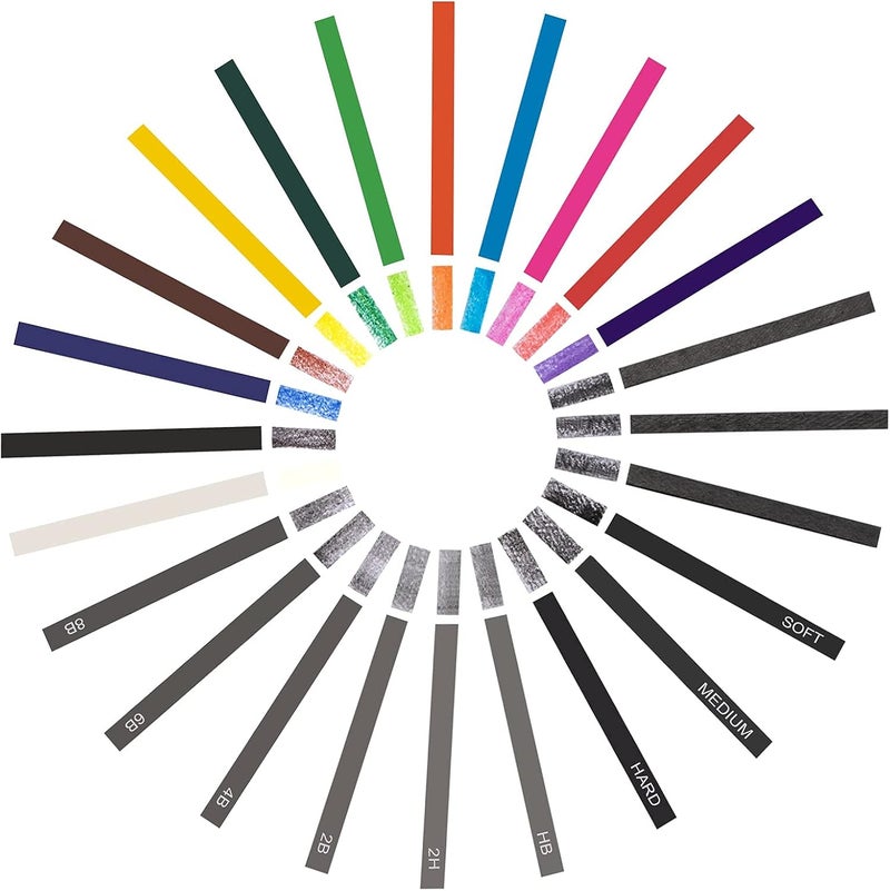 STAPENS Professional Soft Pastel Sticks, 24 Pieces Vine Charcoal and Graphite Sticks for Artists Drawing - Image 4