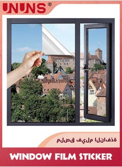 UNUNS PVC Window Film Sticker,One-Way Privacy Mirror Reflective Film,Heat Control Window Film,Sun Blocking Anti UV Reflective Window Tint For Home,90x200cm  - Image 1