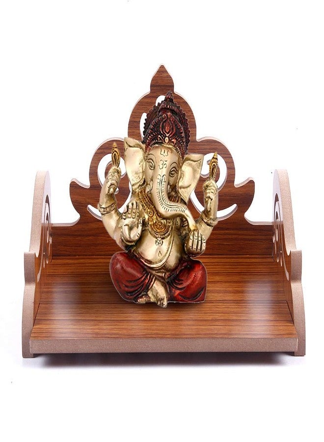 DPISZONE Art and Craft Wooden Temple Beautiful Plywood Mandir Pooja Room Home Decor Office OR Home Temple Folable,Portable Mandir(Red, Small) - Image 1