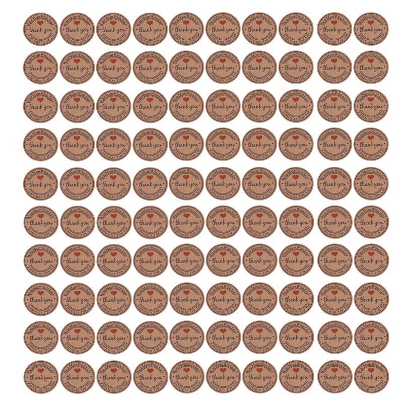 100pcs Brown Handmade Hang Label Wedding Favor Gift Dessert Tags Jewelry Price Tag #2 - Image 1