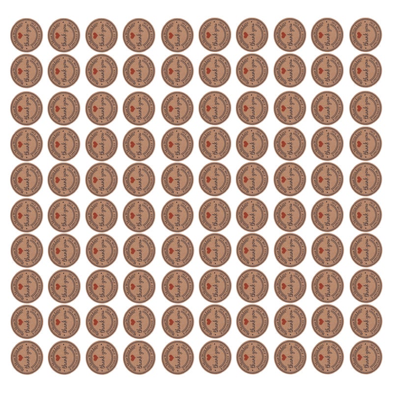 100pcs Brown Handmade Hang Label Wedding Favor Gift Dessert Tags Jewelry Price Tag #2 - Image 5