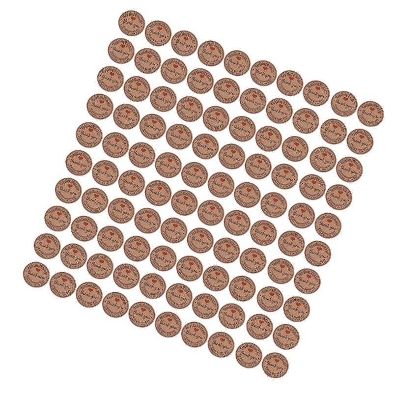 100pcs Brown Handmade Hang Label Wedding Favor Gift Dessert Tags Jewelry Price Tag #2 - Image 2