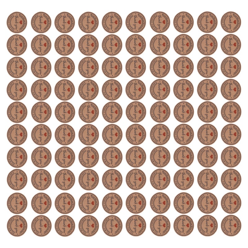 100pcs Brown Handmade Hang Label Wedding Favor Gift Dessert Tags Jewelry Price Tag #2 - Image 4