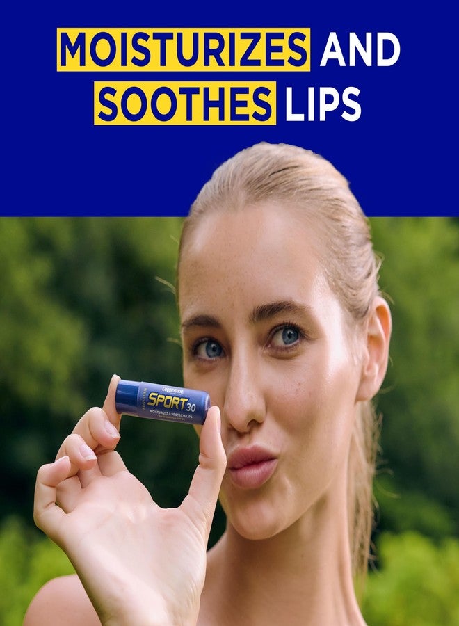 Coppertone Sport SPF 30 Lip Balm, Broad Spectrum SPF 30 Sun Protection With Jojoba and Shea Butter, Hydrates Lips, 0.17 Oz Stick - Image 5