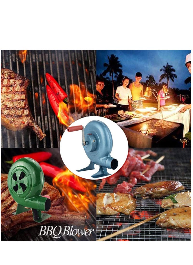 GO2CAMPS Barbeque Grill with Fan-110 cm Length | BBQ Grill X Shape Stand Grill with Hand fan Blower Large-110 CM | Alsaqer Charcoal Barbeque Grill with Blower Fan (Black)  - Image 5