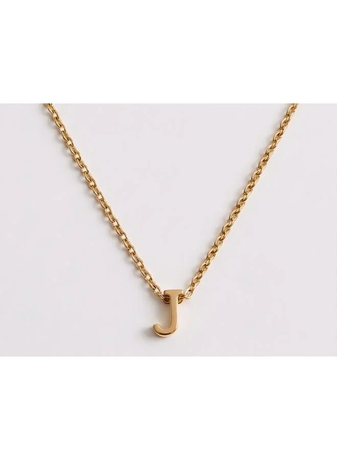 Initial J Pendant Necklace