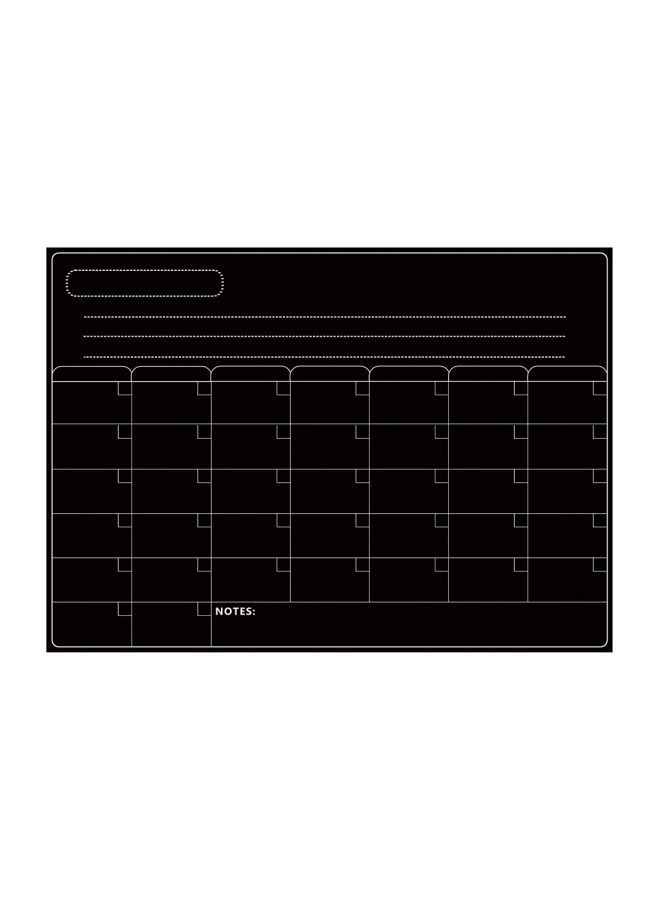Loquat Magnetic Dry-Erase Calendar Board Black - Image 1
