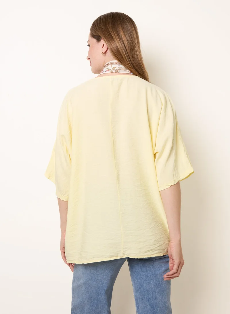 بلو فانيلا Scarf Viscose Top