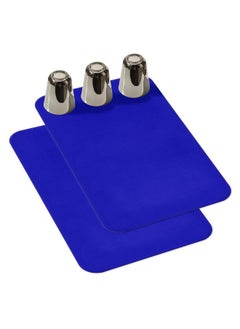Kuber Industries Kuber Industries Dish Dry Mat | Microfiber Drying Mat | Kitchen Drying Mat | Reversible Mat | Kitchen Absorbent Mat | Dish Dry Mat for Kitchen | 38x50 | Pack of 2 | Blue  - Image 1