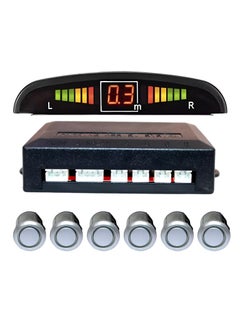 WINCA WINCA Car Parking Sensor 6 Sensors Auto Reverse Assistance Backup Radar Detector System Digital Display Double-sided tapes 12v power cable Control Box (Silver)  - Image 1