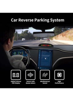 WINCA WINCA Car Parking Sensor 6 Sensors Auto Reverse Assistance Backup Radar Detector System Digital Display Double-sided tapes 12v power cable Control Box (Silver)  - Image 2