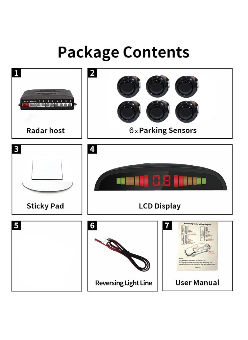 WINCA Car Parking Sensor 6 Sensors Auto Reverse Assistance Backup Radar Detector System Digital Display Double-sided tapes 12v power cable Control Box (Silver) - pzsku/Z75FF5F7FE166609C57AAZ/45/_/1710779544/c738c6c4-c3d7-463d-b5cb-fe5ad9de38da