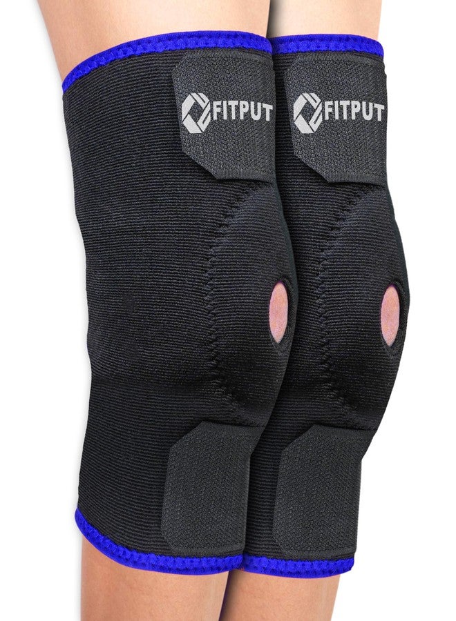 FITPUT واقيات ركبة FITPUT للنساء لتخفيف الألم (زوج/أزرق) واقيات ركبة للرجال دعامات رياضية للركبة لتخفيف آلام الركبة - Image 1