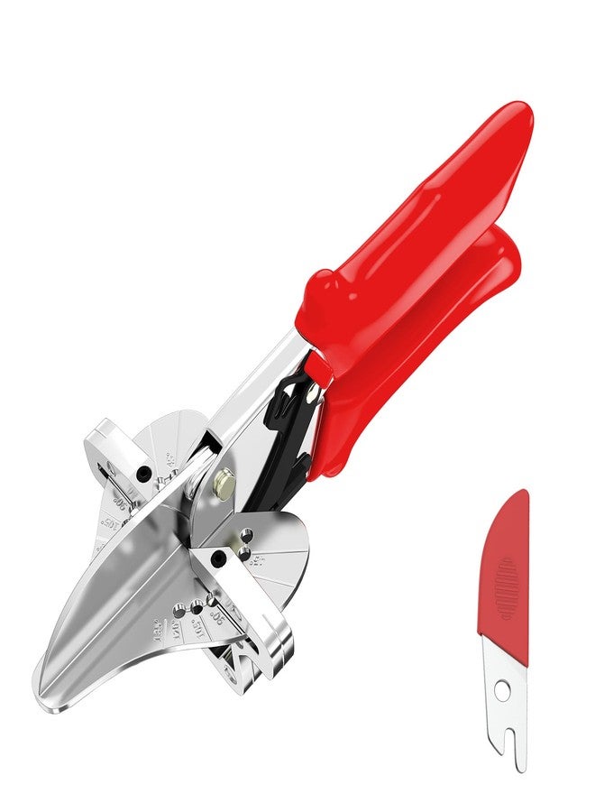 GARTOL Ratchet Miter Shears for Angular Cutting Molding Crafting, Shoe Molding & Quarter Round Cutting Tool Miter Cutter, Adjust at 45-135 Degree Multi-Angle Cutter Hand Tool for Soft Wood, PVC, MDF - Image 1