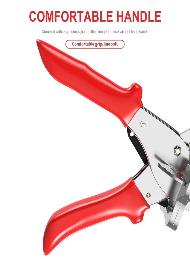 GARTOL Ratchet Miter Shears for Angular Cutting Molding Crafting, Shoe Molding & Quarter Round Cutting Tool Miter Cutter, Adjust at 45-135 Degree Multi-Angle Cutter Hand Tool for Soft Wood, PVC, MDF - Image 4