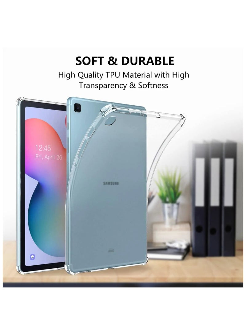 غطاء حماية شفاف فائق الوضوح من مادة TPU الناعمة مع زوايا معززة ومضاد للخدش لجهاز Samsung Galaxy Tab S6 Lite 10.4 2020 2022 SM-P610/P615 SM-P613/P619  - Image 2