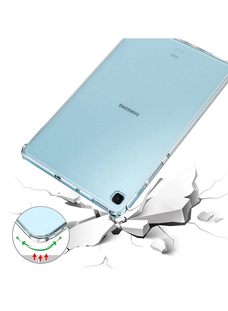 غطاء حماية شفاف فائق الوضوح من مادة TPU الناعمة مع زوايا معززة ومضاد للخدش لجهاز Samsung Galaxy Tab S6 Lite 10.4 2020 2022 SM-P610/P615 SM-P613/P619  - Image 3