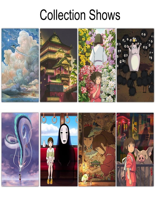 Pounchi Anime Posters (8 Pcs with Glue Dots) 11.2" x 16.5" Japanese Anime HD Printing Poster Unframed Version for Room Bedroom Club Wall Art Decor for Teens - Image 2