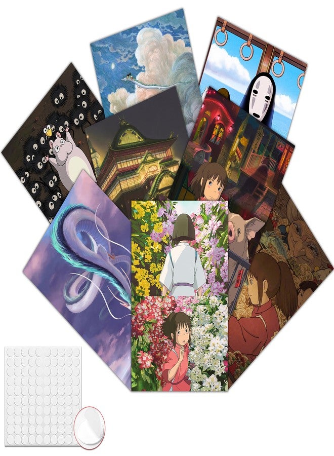 Pounchi Anime Posters (8 Pcs with Glue Dots) 11.2" x 16.5" Japanese Anime HD Printing Poster Unframed Version for Room Bedroom Club Wall Art Decor for Teens - Image 1