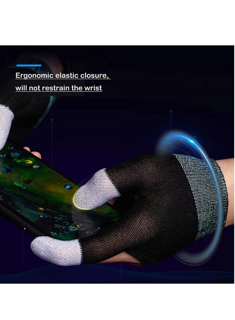 بيوينتي Gaming Gloves The latest silver fiber G1 material breathable Sweatproof Finger Touch Screen Game Controller Thumb Case for PUBG Mobile Phone Games AccessoriesA pair - Image 3