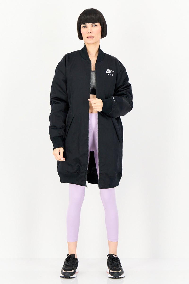 Nike جاكيت رياضي خارجي نسائي من نايك × إير، أسود - Image 4