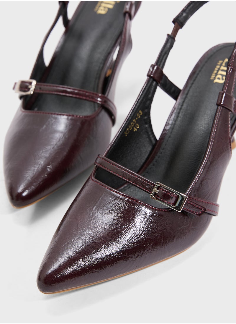 ELLA Sling Back Heeled Pump  - Image 4