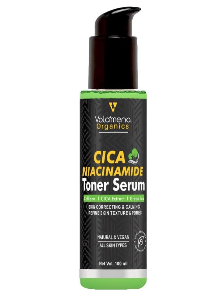 VOLAMENA WITH DEVICE CICA Niacinamide Toner serum unclogs pores reduces blemishes CIC Green Tea Caffeine 100ml - Image 1