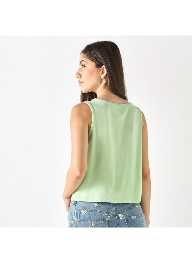 Lee Cooper Lee Cooper Graphic Print Sleeveless T-Shirt  - Image 3