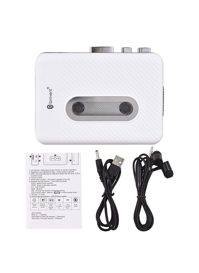 Generic - Cassette Tape to MP3 Converter Cassette To MP3 Card Player U Disk Tape Recorder to MP3 Player Cassette Player Portable Audio Tape to MP3 Converter Vintage Walkman Cassette Recorder Music Player - Image 1