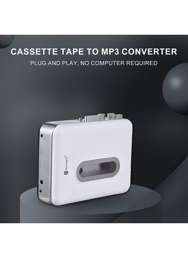 Generic - Cassette Tape to MP3 Converter Cassette To MP3 Card Player U Disk Tape Recorder to MP3 Player Cassette Player Portable Audio Tape to MP3 Converter Vintage Walkman Cassette Recorder Music Player - Image 1