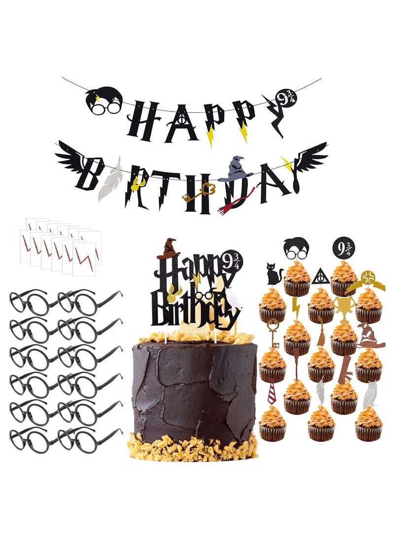 Home Smart Home Smart Wizard Party Birthday Party Banner Set for Theme Party Decorations Ideal Banner for Birthday 41PC Decoration Set  - Image 1