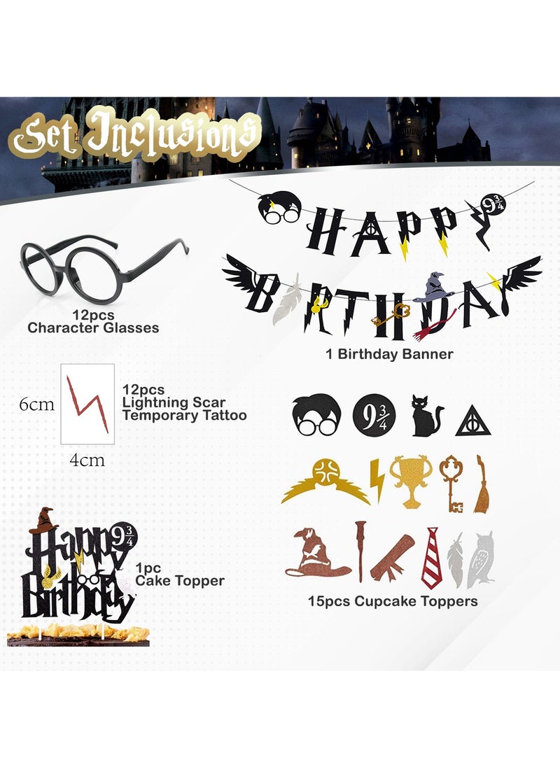 Home Smart Home Smart Wizard Party Birthday Party Banner Set for Theme Party Decorations Ideal Banner for Birthday 41PC Decoration Set  - Image 3