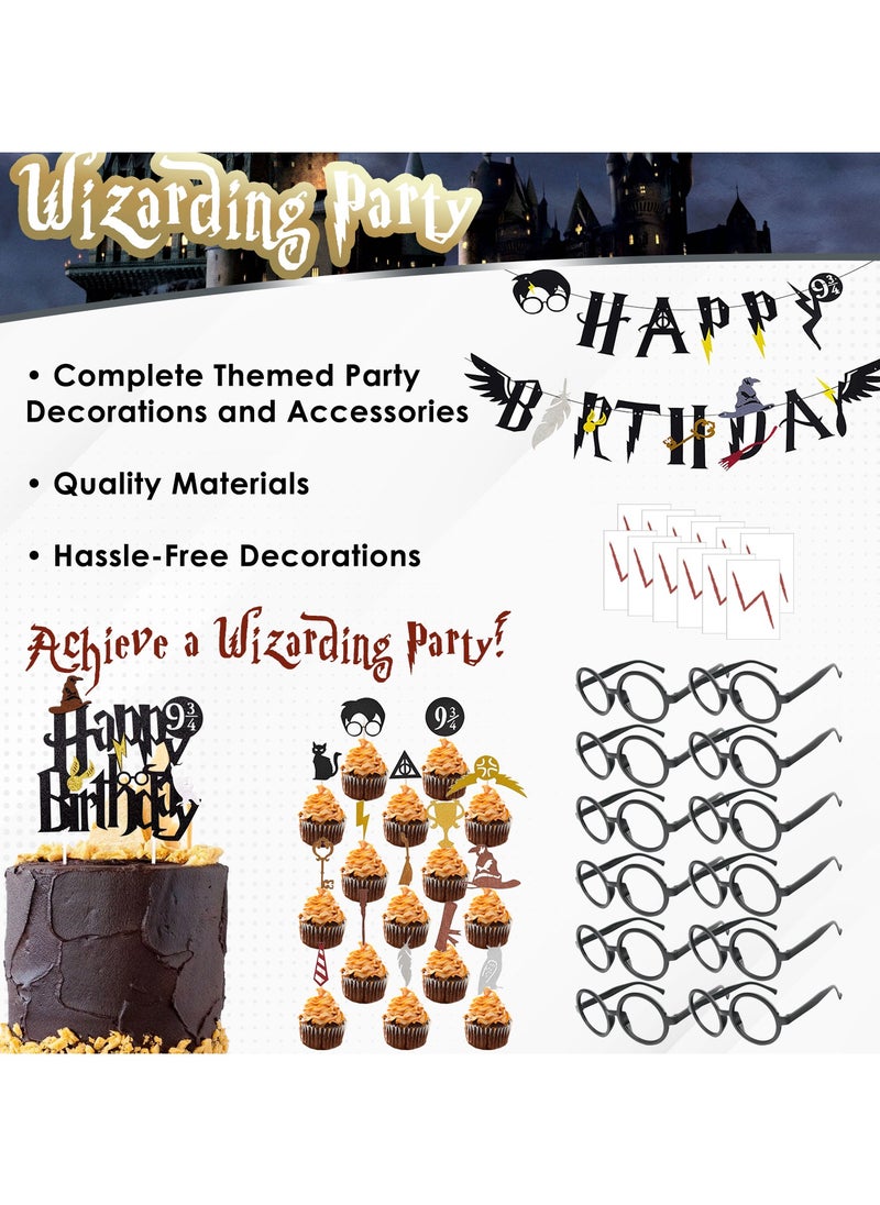 Home Smart Home Smart Wizard Party Birthday Party Banner Set for Theme Party Decorations Ideal Banner for Birthday 41PC Decoration Set  - Image 2