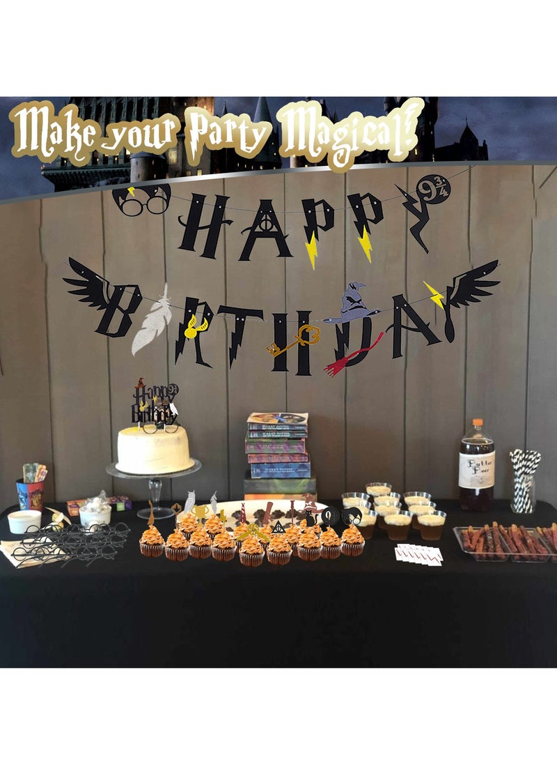 Home Smart Home Smart Wizard Party Birthday Party Banner Set for Theme Party Decorations Ideal Banner for Birthday 41PC Decoration Set  - Image 4