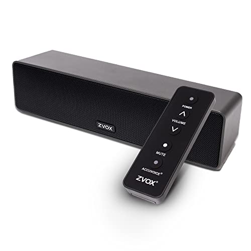 ZVOX AccuVoice AV100 Compact TV Soundbar Speaker with 6 Levels of Voice Boost, Black - Image 1