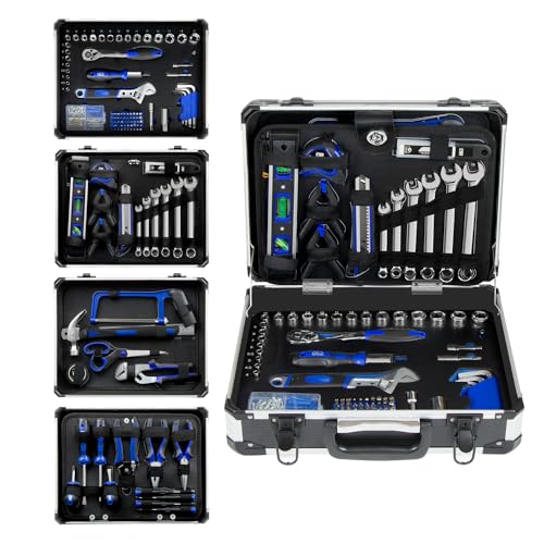 Prostormer Home Tool Kit, 259-Piece Household Hand Tool Set with Heavy Duty Aluminium Tool Box, Basic Toolkit for Home, RV, Car, Workshop and More - Image 1