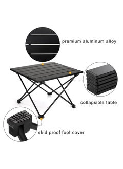 KUYING lightweight Outdoor Camping Folding Table - Black  - Image 2