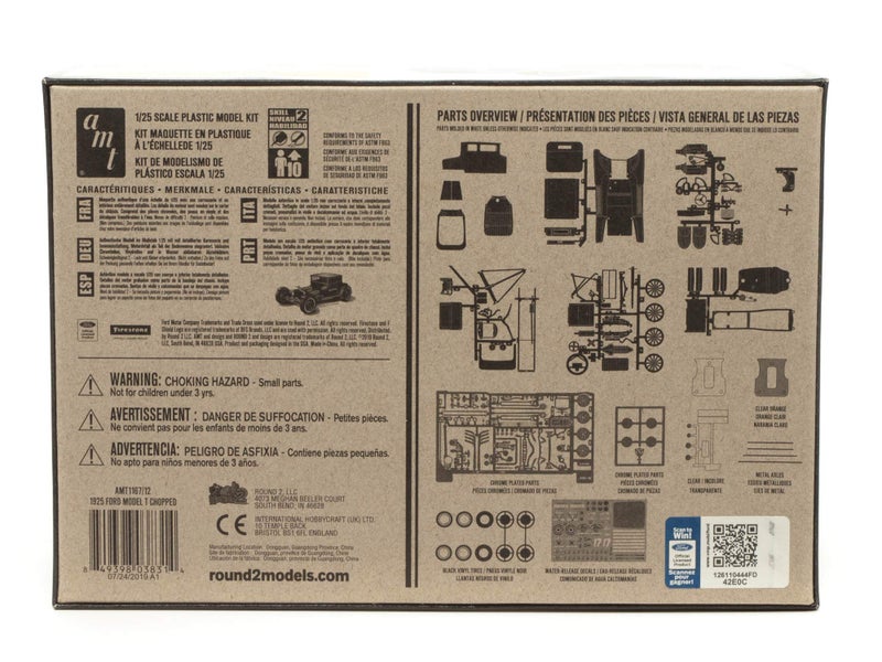 AMT Unknown 1925 Ford T Chopped 1:25 Scale Model Kit, Neutral (AMT1167) - Image 4