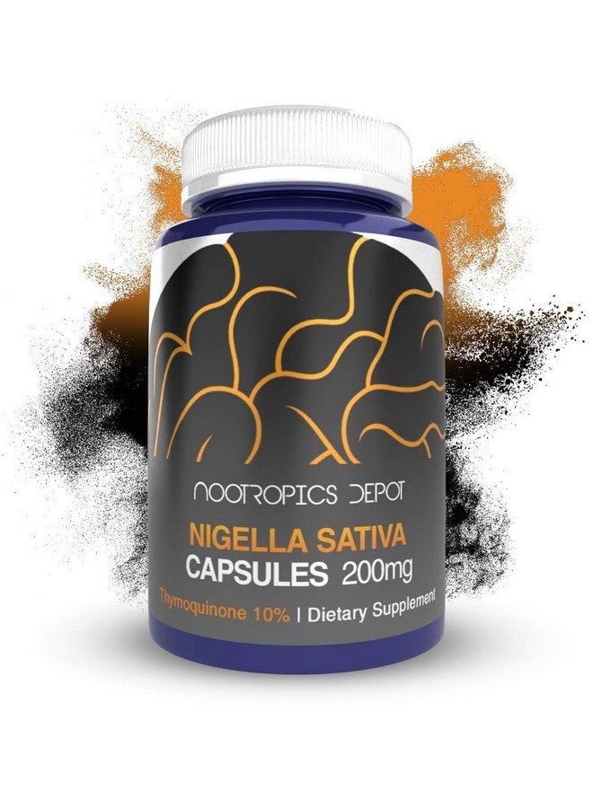 Nootropics Depot Nigella Sativa Extract Capsules | 200mg | 60 Count | Minimum 10% Thymoquinone Content | Black Seed Oil Extract | Supports Brain Health, Memory, Liver Health, and Immune Function - Image 1