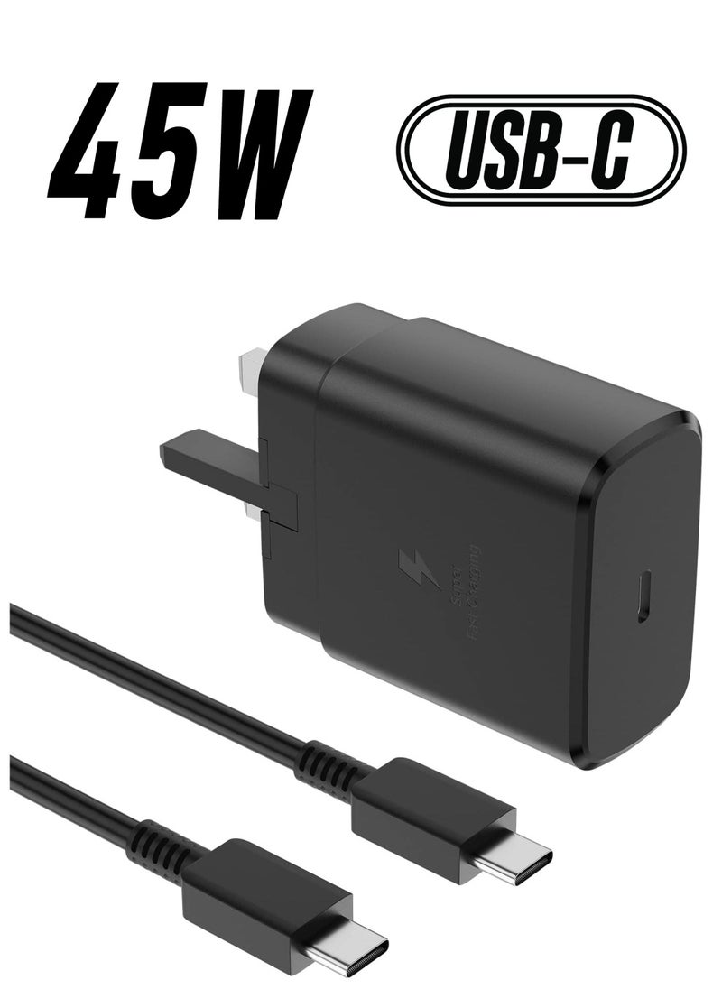 ELTRAZONE - For Samsung Charger, 45W USB C Super Fast Charging with 1.5m Cable Compatible with Samsung Galaxy S24 S23 S22 S21 S20 Ultra, S24+ S23+ S22+ S21+, A53, A15, A55, A54, Type C Power Adapter - Image 1